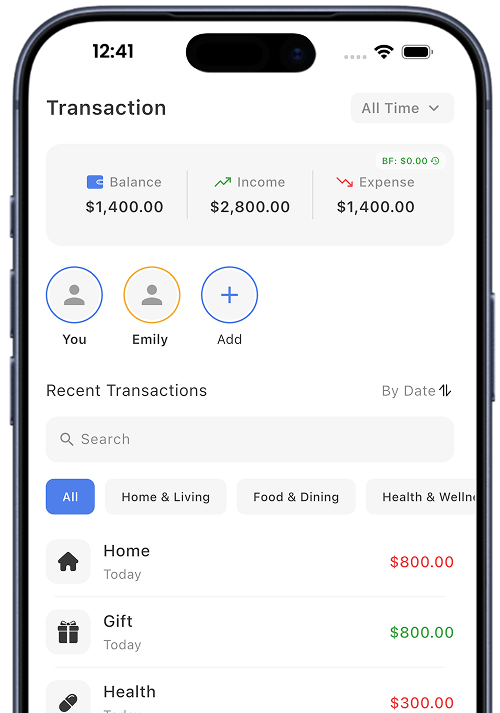 Spend Smart Transaction Screen